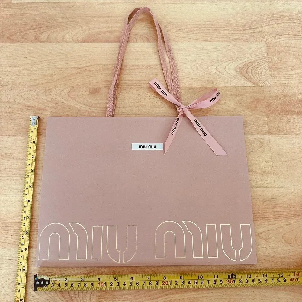 Miu Miu Paper Shopping Bag - pink medium, 13.5